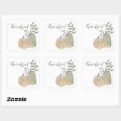 Erntedank-Aufkleber | Platz | Dankbar Quadratischer Aufkleber (Blatt)