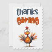 Erntedank aus der Goofy Turkey ع ي د ا ل ش ك ر Einladung (Vorderseite)