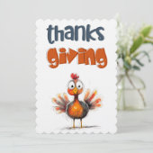 Erntedank aus der Goofy Turkey ع ي د ا ل ش ك ر Einladung (Stehend Vorderseite)