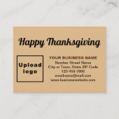 Erntedank aus der Wirtschaft Gruß auf Light Brown Begleitkarte (Vorderseite)