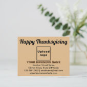 Erntedank aus der Wirtschaft Gruß auf Light Brown Postkarte (Stehend Vorderseite)