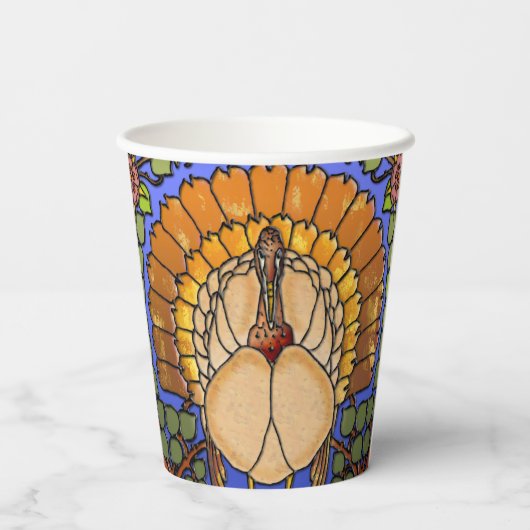 Erntedank aus Hartglas Türkei Pappbecher (Rückseite)