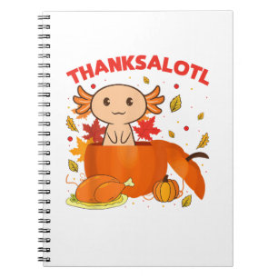 Erntedank Axolotl Thanksalotl Salamander Türkei Notizblock
