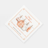 Erntedank Baby Shower Boy | Gemütliche Wäscheleine Serviette (Ecke)