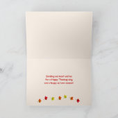 Erntedank Baby Turkey Foto Feiertagskarte (Innenseite)