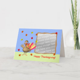 Erntedank Baby Turkey Foto Feiertagskarte