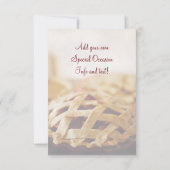 Erntedank Baked Pie Einladung (Rückseite)