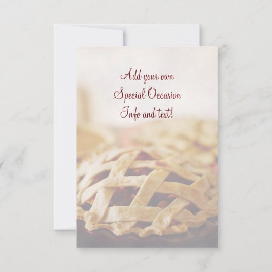 Erntedank Baked Pie Einladung (Rückseite)