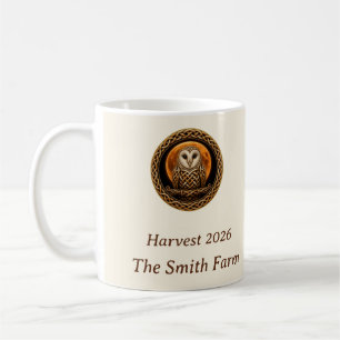 Erntedank-Barn-Eulen-Familienfarm-Becher Kaffeetasse