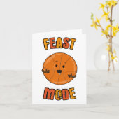 Erntedank Basketball-Festmodus Karte (Gelbe Blume)