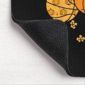 Erntedank Basketballs Pilgrill Herbst Männer W Mousepad (Ecke)