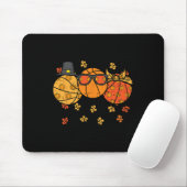 Erntedank Basketballs Pilgrill Herbst Männer W Mousepad (Mit Mouse)