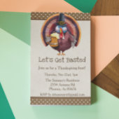 Erntedank Basted Funny Turkey Beer Einladung