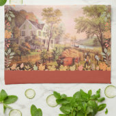 Erntedank Bauern Zuhause Harvest Geschirrtuch (Gefaltet)