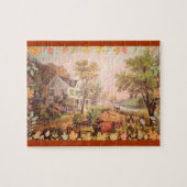 Erntedank Bauern Zuhause Harvest Puzzle (Horizontal)