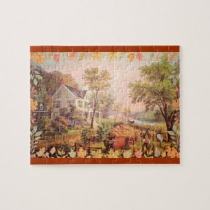 Erntedank Bauern Zuhause Harvest Puzzle