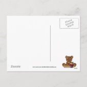 Erntedank Bear Holiday Cartoon Postkarte (Rückseite)