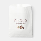 Erntedank bedanken sich bei Herbst-Folien Geschenktütchen (Vorderseite)