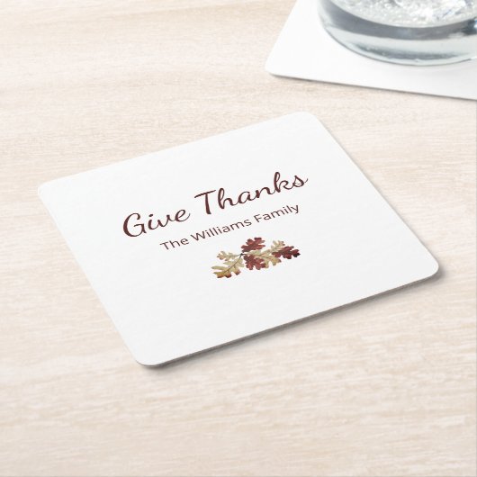 Erntedank bedanken sich bei Herbst-Folien Rechteckiger Pappuntersetzer (angewinkelt)