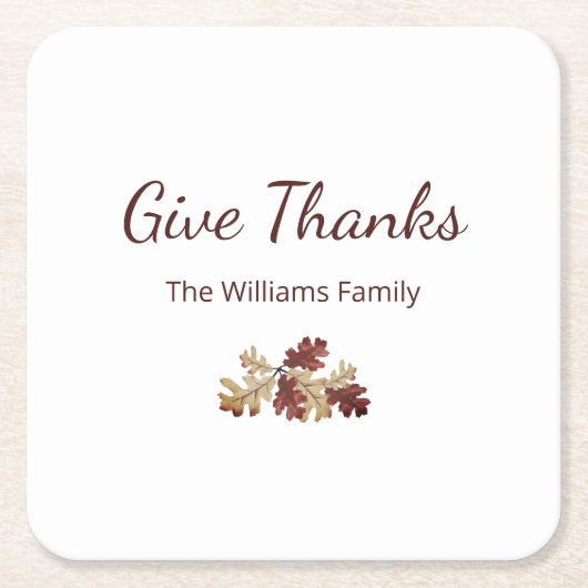 Erntedank bedanken sich bei Herbst-Folien Rechteckiger Pappuntersetzer (Vorderseite)