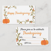 Erntedank Begleitkarte (Vorne/Hinten)