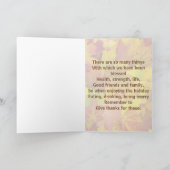 Erntedank-Begrüßungskarte im Herbst Feiertagskarte (Innenseite)