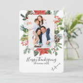 Erntedank-benutzerdefiniertes Foto Feiertagskarte (Stehend Vorderseite)