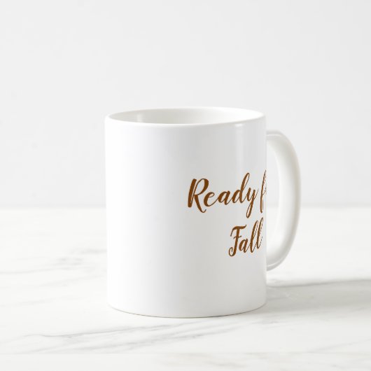 Erntedank bereit für Fall-Script-Typografie Kaffeetasse (VorderseiteRechts)
