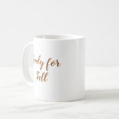 Erntedank bereit für Fall-Script-Typografie Kaffeetasse (Vorderseite Links)