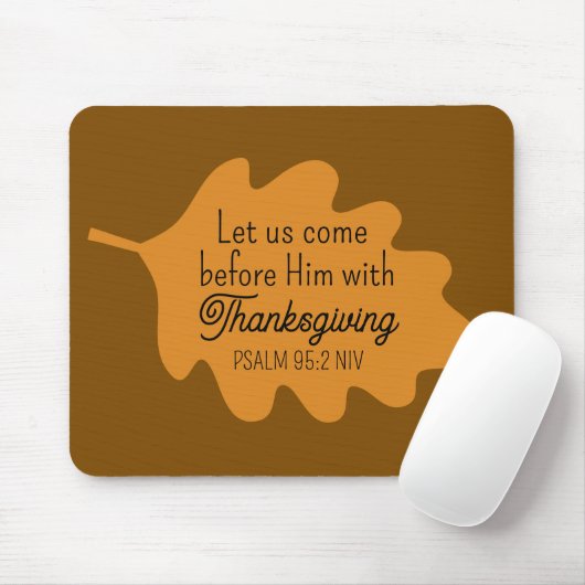 Erntedank Bibel Verse Grünes Leaf Autumm Orange Mousepad (Mit Mouse)