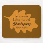 Erntedank Bibel Verse Grünes Leaf Autumm Orange Mousepad (Vorne)
