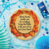 Erntedank Bibel Zitat Herbst Leaf Plakat Pappteller (Party)