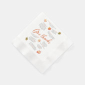 Erntedank-Bibelverse mit Herbstblättern Serviette (Ecke)
