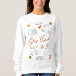 Erntedank-Bibelverse mit Herbstblättern Sweatshirt