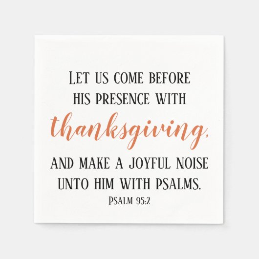 Erntedank Bible Verse Script Serviette (Vorderseite)