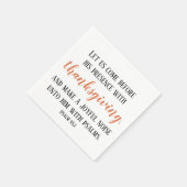 Erntedank Bible Verse Script Serviette (Ecke)