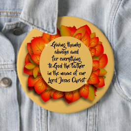 Erntedank Bible Zitat Herbstleaf Collossal Button