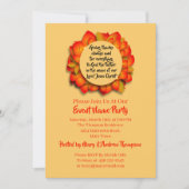 Erntedank Biokonzept Herbstblatt Einladung (Vorderseite)