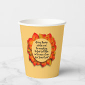 Erntedank Biokonzept Herbstblatt Pappbecher (Vorderseite)