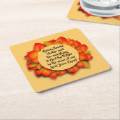 Erntedank Biokonzept Herbstblatt Rechteckiger Pappuntersetzer (angewinkelt)