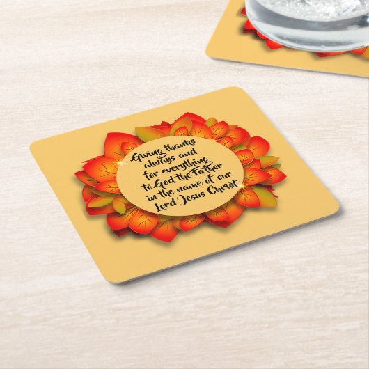 Erntedank Biokonzept Herbstblatt Rechteckiger Pappuntersetzer (angewinkelt)