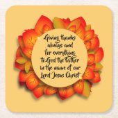 Erntedank Biokonzept Herbstblatt Rechteckiger Pappuntersetzer (Vorderseite)