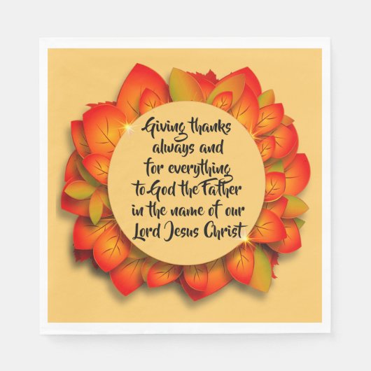 Erntedank Biokonzept Herbstleaf Medium Serviette (Vorderseite)