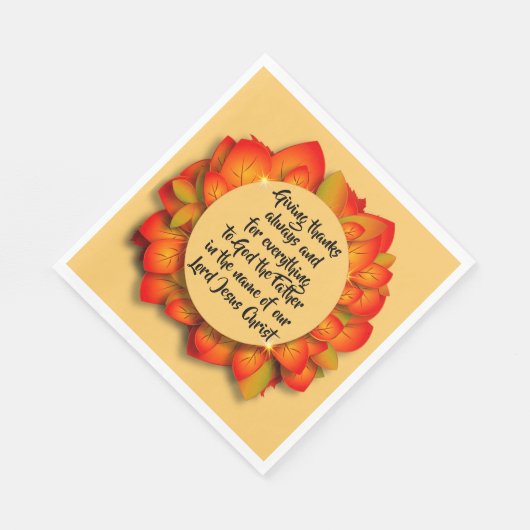 Erntedank Biokonzept Herbstleaf Medium Serviette (Ecke)