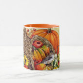 Erntedank Bird Harvest Tasse Cup Orange (Zentrum)