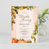 Erntedank Birthday Einladung (Stehend Vorderseite)