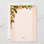 Erntedank Birthday Einladung (Rückseite)