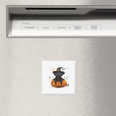 Erntedank "Black Lab Labrador Pumpkin Halloween" Magnet (In Situ (Geschirrspüler))