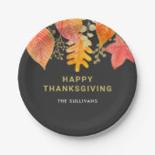 Erntedank Black Pappteller (Vorderseite)