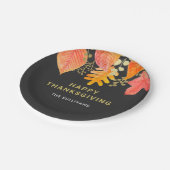 Erntedank Black Pappteller (Schrägansicht)